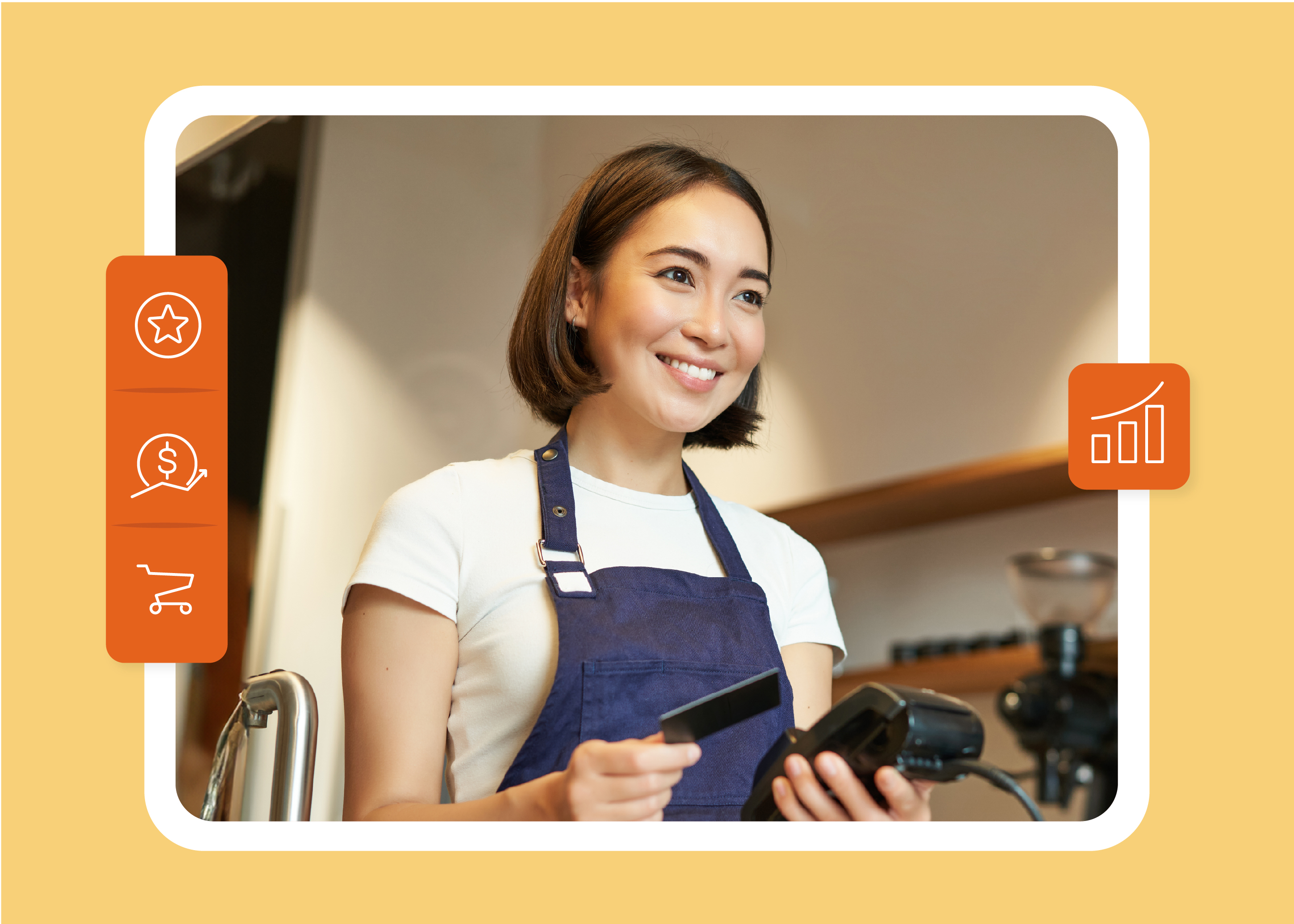 Restaurant staff using POS system, representing strategies to increase orders, repeat visits, and revenue.